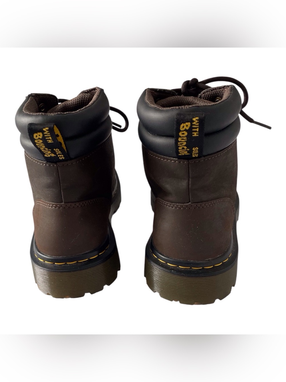 Dr.Martens FAORA Women's Brown Leather AirWait Combat Boots, 7 - Picture 7 of 11